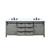 Lexora  LVM80DH301 Marsyas 80 in W x 22 in D Ash Grey Double Bath Vanity, Cultured Marble Countertop and Faucet Set