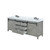 Lexora LVM80DH301 Marsyas 80 inch W Ash Grey Double Sink Vanity Cabinet, Cultured Marble Countertop and Faucet Set