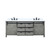 Lexora LVM80DH301 Marsyas 80 inch W Ash Grey Double Sink Vanity Cabinet, Cultured Marble Countertop and Faucet Set