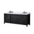 Lexora Marsyas 80 inch W Brown Double Sink Vanity Cabinet, White Quartz Countertop and Faucet Set