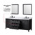 Lexora  LVM80DC301 Marsyas 80 in W x 22 in D Brown Double Bath Vanity, Cultured Marble Countertop and Faucet Set