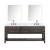 Lexora LVN80DK111 Norwalk 80 inch W Brown Oak Double Sink Vanity Cabinet, Carrara Marble Top, Faucet Set, and 36 in Mirrors