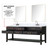Lexora LVN80DJ111 Norwalk 80 inch W Black Oak Double Sink Vanity Cabinet, Carrara Marble Top, Faucet Set, and 36 in Mirrors