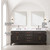 Lexora  LVL80DK111 Laurel 80 in W x 22 in D Brown Oak Double Bath Vanity, Carrara Marble Top, Faucet Set, and 36 in Mirrors