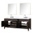 Lexora LVL80DK111 Laurel 80 inch W Brown Oak Double Sink Vanity Cabinet, Carrara Marble Top, Faucet Set, and 36 in Mirrors