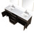 Lexora LVL80DK111 Laurel 80 inch W Brown Oak Double Sink Vanity Cabinet, Carrara Marble Top, Faucet Set, and 36 in Mirrors
