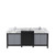 Lexora LZ342280DLISFMC Zilara 80 inch W Black and Grey Double Sink Vanity Cabinet, Castle Grey Marble Top and Chrome Faucet Set
