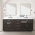 Lexora  LVA80DK111 Abbey 80 in W x 22 in D Brown Oak Double Bath Vanity, Carrara Marble Top, Faucet Set, and 36 in Mirrors
