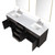 Lexora LVA80DK111 Abbey 80 inch W Brown Oak Double Sink Vanity Cabinet, Carrara Marble Top, Faucet Set, and 36 in Mirrors