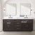 Lexora LVA80DK111 Abbey 80 inch W Brown Oak Double Sink Vanity Cabinet, Carrara Marble Top, Faucet Set, and 36 in Mirrors