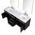 Lexora LVA80DJ111 Abbey 80 inch W Black Oak Double Sink Vanity Cabinet, Carrara Marble Top, Faucet Set, and 36 in Mirrors