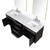 Lexora Abbey 80 inch W Black Oak Double Sink Vanity Cabinet, Carrara Marble Top, Faucet Set, and 36 in Mirrors