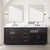 Lexora LVA80DJ111 Abbey 80 inch W Black Oak Double Sink Vanity Cabinet, Carrara Marble Top, Faucet Set, and 36 in Mirrors
