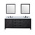 Lexora LVM80DC311 Marsyas 80 inch W Brown Double Sink Vanity Cabinet, Cultured Marble Countertop, Faucet Set and 30 in Mirrors