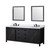 Lexora LVM80DC311 Marsyas 80 inch W Brown Double Sink Vanity Cabinet, Cultured Marble Countertop, Faucet Set and 30 in Mirrors
