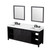 Lexora LVM80DC311 Marsyas 80 inch W Brown Double Sink Vanity Cabinet, Cultured Marble Countertop, Faucet Set and 30 in Mirrors
