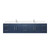 Lexora LVG84DE201 Geneva 84 in. W Navy Blue Wall Mount Double Sink Vanity Cabinet, White Quartz Top, and Faucet Set