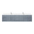 Lexora LVG84DB301 Geneva 84 in. W Dark Grey Wall Mount Double Sink Vanity Cabinet, Cultured Marble Top, and Faucet Set