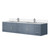 Lexora LVG84DB301 Geneva 84 in. W Dark Grey Wall Mount Double Sink Vanity Cabinet, Cultured Marble Top, and Faucet Set
