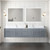 Lexora  LVG84DB200 Geneva 84 in. W x 22 in. D Dark Grey Double Bath Vanity and White Quartz Top