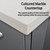 Lexora LVG84DB300 Geneva 84 in. W Dark Grey Wall Mount Double Sink Vanity Cabinet and Cultured Marble Top