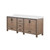 Lexora Ziva 84 inch W Rustic Barnwood Double Sink Vanity Cabinet and White Quartz Top