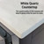 Lexora Ziva 84 inch W Dark Grey Double Sink Vanity Cabinet and White Quartz Top