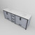 Lexora LVZV84DB200 Ziva 84 inch W Dark Grey Double Sink Vanity Cabinet and White Quartz Top