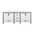 Lexora Ziva 84 inch W White Double Sink Vanity Cabinet and White Quartz Top
