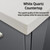Lexora LVG84DB210 Geneva 84 in. W Dark Grey Wall Mount Double Sink Vanity Cabinet, White Quartz Top, and 36 in. LED Mirrors