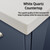 Lexora Geneva 84 in. W Navy Blue Wall Mount Double Sink Vanity Cabinet, White Quartz Top, and 36 in. LED Mirrors
