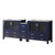 Lexora LVV84D36E600 Volez 84 inch W Navy Blue Double Sink Vanity Cabinet with Side Cabinet, and White Ceramic Top
