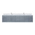 Lexora LVG84DB101 Geneva 84 in. W Dark Grey Wall Mount Double Sink Vanity Cabinet, Carrara Marble Top, and Faucet Set