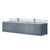 Lexora LVG84DB101 Geneva 84 in. W Dark Grey Wall Mount Double Sink Vanity Cabinet, Carrara Marble Top, and Faucet Set