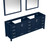 Lexora Jacques 84 in. W Navy Blue Double Sink Vanity Cabinet and 34 in. Mirrors