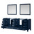 Lexora Jacques 84 in. W Navy Blue Double Sink Vanity Cabinet and 34 in. Mirrors