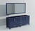 Lexora LJ342284DE00M34 Jacques 84 in. W Navy Blue Double Sink Vanity Cabinet and 34 in. Mirrors