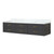 Lexora LVC84DL100 Castor 84 inch W Black Double Sink Wall Hung Vanity Cabinet and Carrara Marble Top