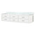 Lexora LVC84DA100 Castor 84 inch W White Double Sink Wall Hung Vanity Cabinet and Carrara Marble Top