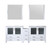 Lexora LV341884SAESM34 Volez 84 inch W White Double Sink Vanity Cabinet with Side Cabinet, White Ceramic Top, and 34 in Mirrors