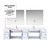 Lexora LVG84DM211 Geneva 84 in. W Glossy White Wall Mount Double Sink Vanity Cabinet, White Quartz Top, Faucet Set, and 36 in. LED Mirrors
