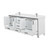 Lexora Ziva 84 inch W White Double Sink Vanity Cabinet, Cultured Marble Top and Faucet Set