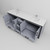 Lexora LVZV84DB301 Ziva 84 inch W Dark Grey Double Sink Vanity Cabinet, Cultured Marble Top and Faucet Set