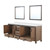 Lexora Ziva 84 inch W Rustic Barnwood Double Sink Vanity Cabinet, White Quartz Top and 34 in Mirrors