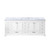 Lexora Dukes 84 in. W White Double Sink Vanity Cabinet and Cultured Marble Top