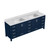 Lexora LJ342284DEWQ000 Jacques 84 in. W Navy Blue Double Sink Vanity Cabinet and White Quartz Top