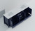 Lexora Jacques 84 in. W Navy Blue Double Sink Vanity Cabinet and White Quartz Top