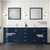 Lexora  LVJ84DE300 Jacques 84 in. W x 22 in. D Navy Blue Bath Vanity and Cultured Marble Top