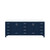 Lexora Jacques 84 in. W Navy Blue Bath Vanity Cabinet and Cultured Marble Top