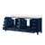 Lexora LVJ84DE300 Jacques 84 in. W Navy Blue Bath Vanity Cabinet and Cultured Marble Top